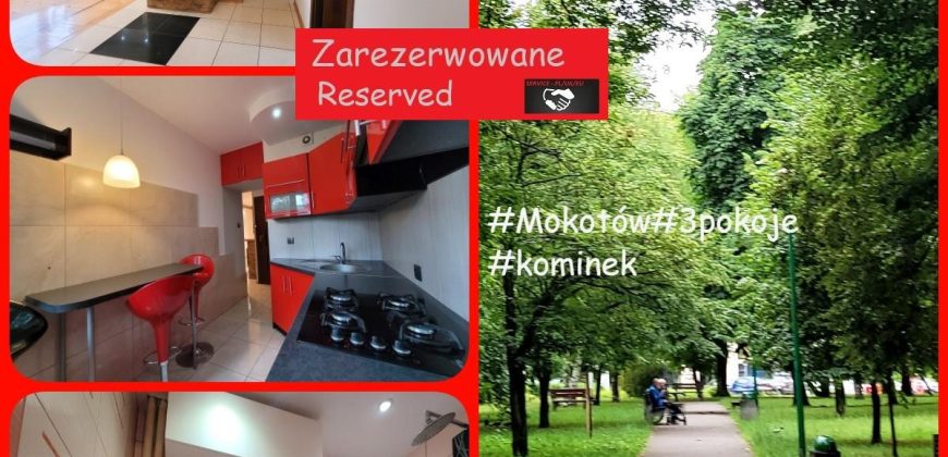 Stegny Południowe 3 pokoje z kominkiem!
