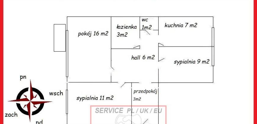 Stegny Południowe 3 pokoje z kominkiem!