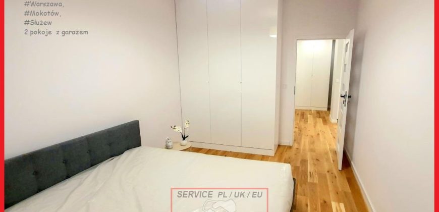 Ładnie wykończone dwa pokoje z garażem -#Mokotów