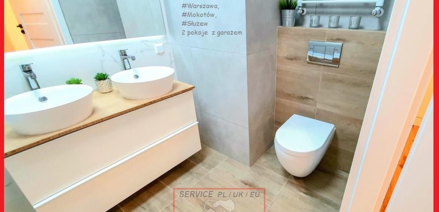 Ładnie wykończone dwa pokoje z garażem -#Mokotów
